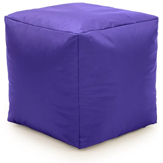 Drop & Sit poef - robuust nylon - paars - 50x50x40