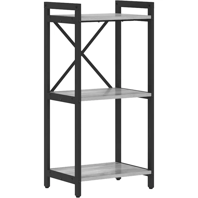 vidaXL Boekenkast 40 x 30 x 85 cm Bewerkt hout Grijs sonoma