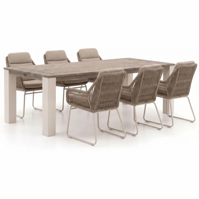 Intenso Furniture Intenso Isorella/ROUGH-X 240cm dining tuinset 7-delig Bruin