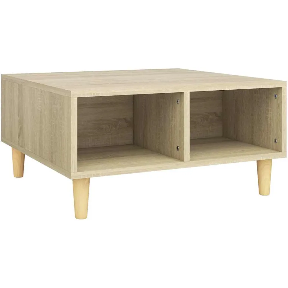 vidaXL Salontafel 60x60x30 cm bewerkt hout sonoma eikenkleurig, foto 3