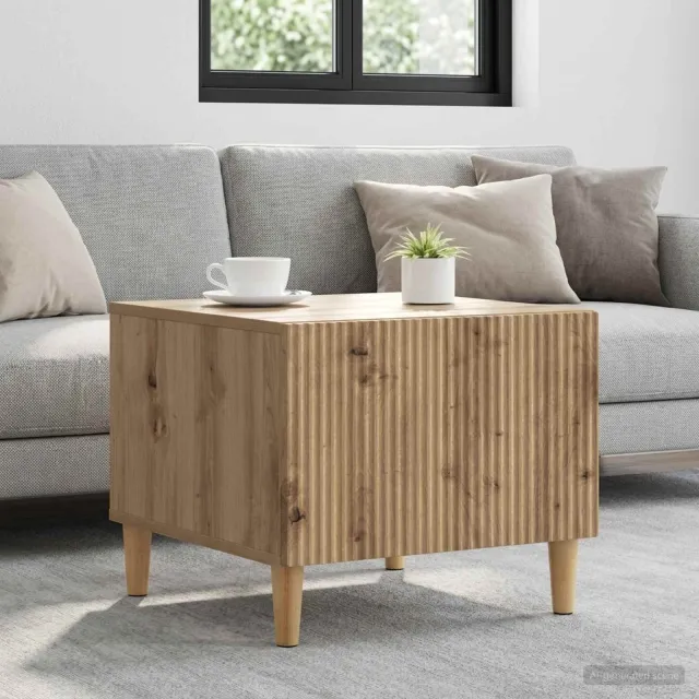 vidaXL Salontafel Artisanaal eiken 49 x 50 x 40 cm Bewerkt hout Bruin