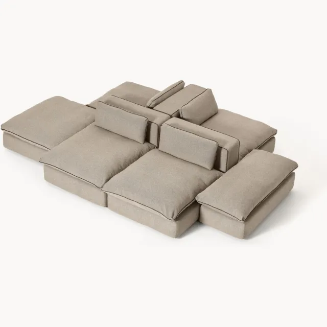 Westwing Collection XL modulaire bank Felix Taupe