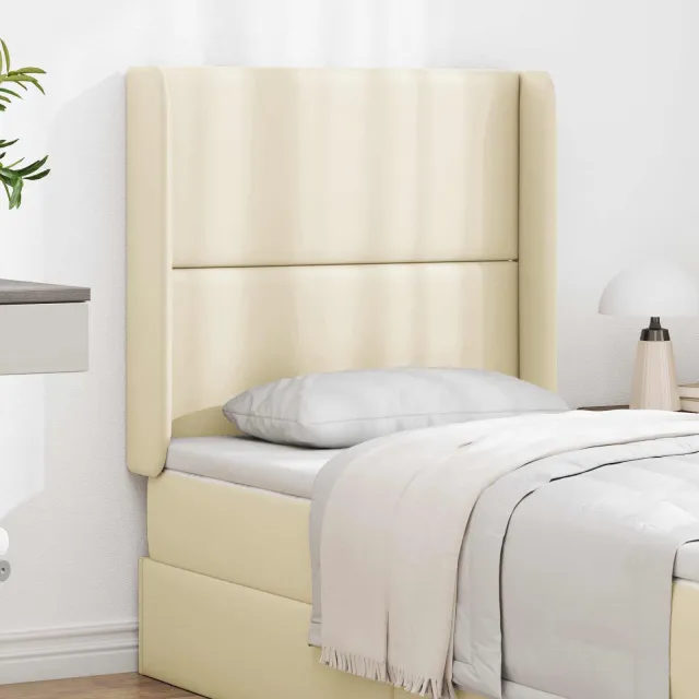 vidaXL Hoofdbord oor Crème 80 x 16 x 4 cm PVC