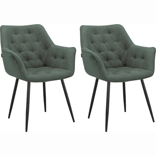 Notio Living Suzuka-Armstoel - 2 Pack - Groen Belfast Groente