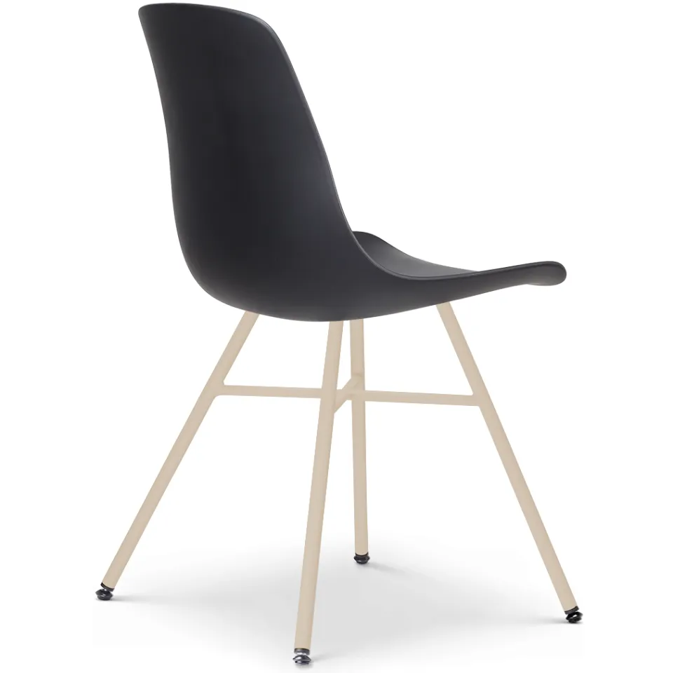 Nolon Noa-Pip eetkamerstoel zwart - beige onderstel, foto 3