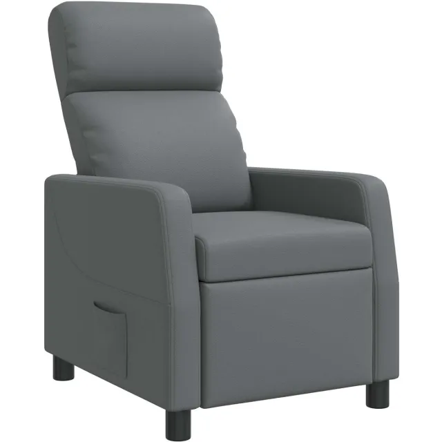 vidaXL Recliner - Grijs - Kunstleer