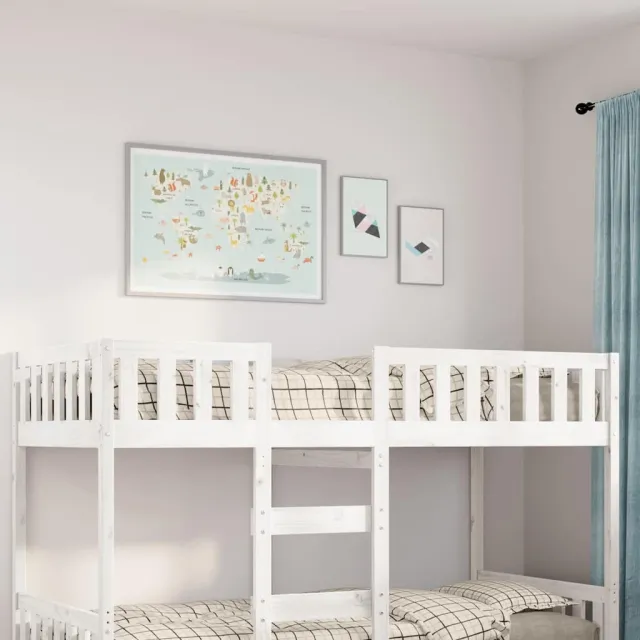vidaXL Kinderbed zonder matras massief grenenhout wit 90x190 cm