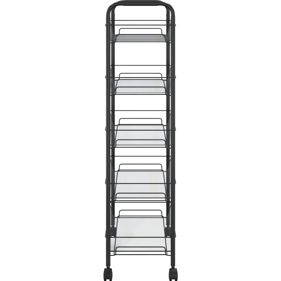 vidaXL Keukentrolley 5-laags 46x26x105 cm ijzer zwart, foto 4