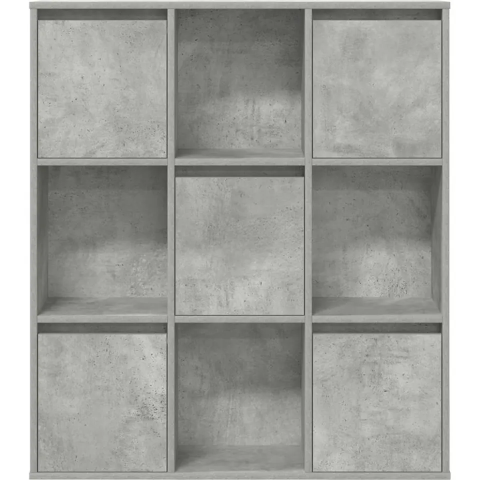 vidaXL Boekenkast 89x24x101,5 cm bewerkt hout betongrijs grijs, foto 4