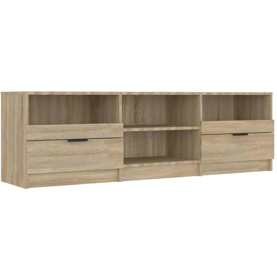 vidaXL Tv-meubel 150x33,5x45 cm bewerkt hout sonoma eikenkleurig Bruin