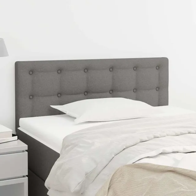 vidaXL Hoofdbord 90x5x78/88 cm stof donkergrijs grijs