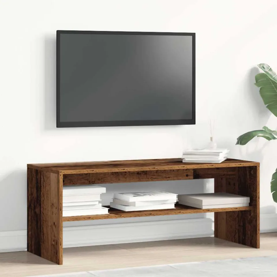 vidaXL Tv-meubel 100x40x40 cm bewerkt hout oud houtkleurig bruin, foto 2