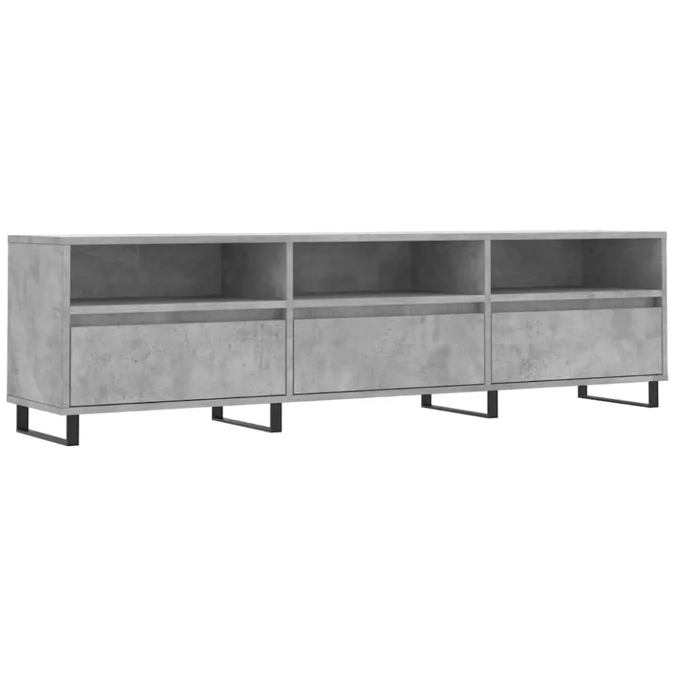 vidaXL Tv-meubel 150x30x44,5 cm bewerkt hout betongrijs grijs, foto 3