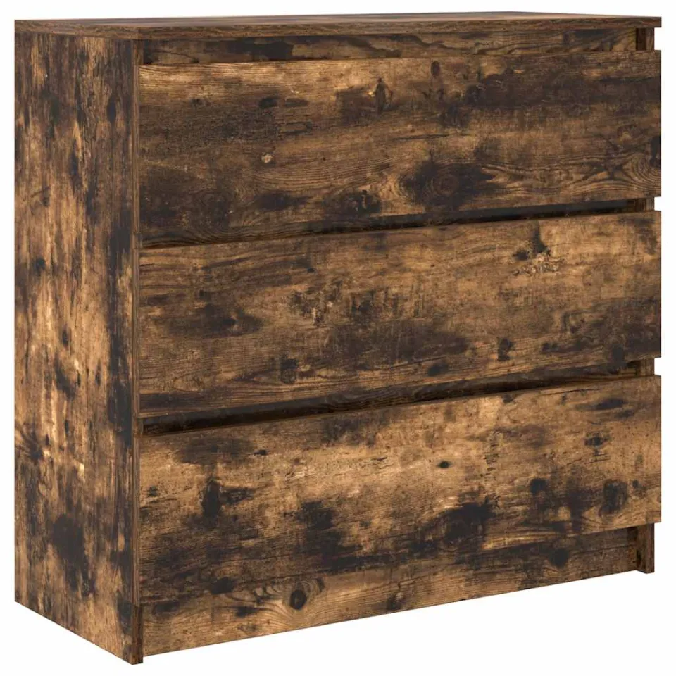vidaXL Dressoir 80x35x76 cm spaanplaat gerookt eikenkleurig Bruin