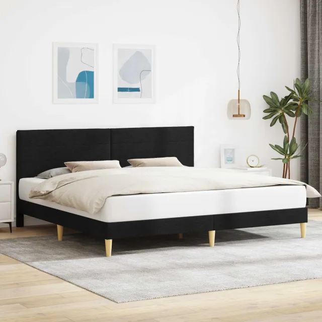 vidaXL Bedframe Zwart 180 x 200 cm Stof