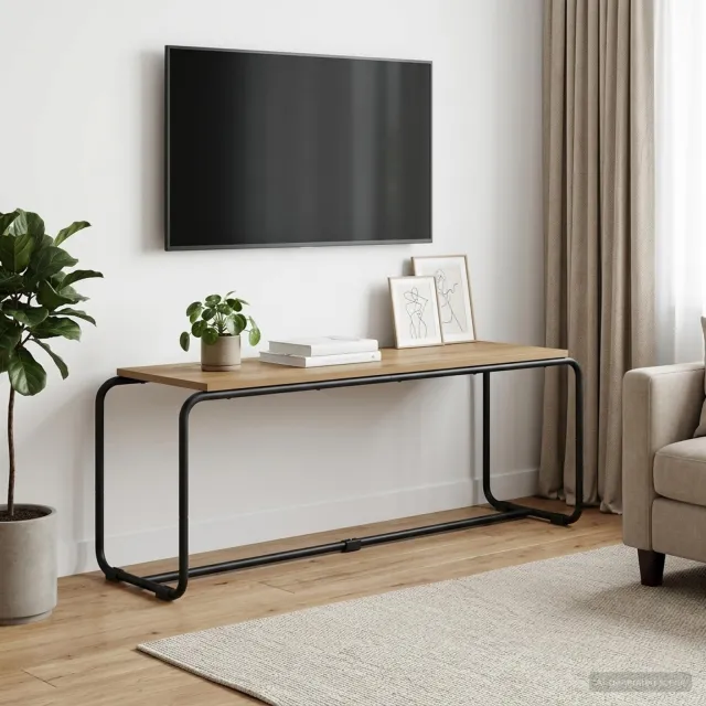 vidaXL TV-standaard 113.5 x 35.5 x 42 cm Artisanaal eiken Bewerkt hout Bruin