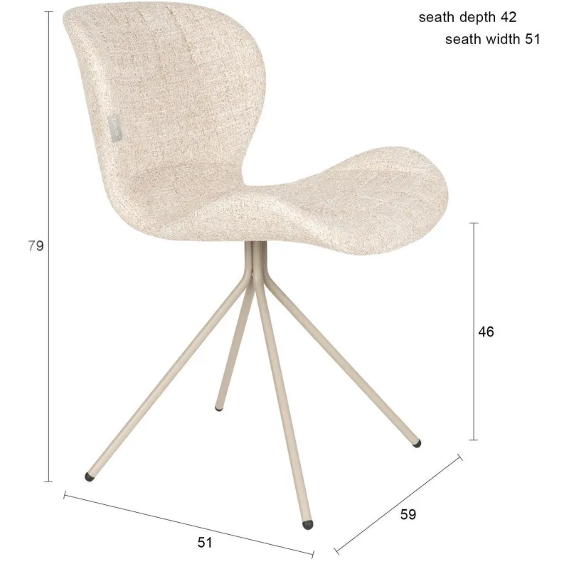 Zuiver OMG eetkamerstoel beige, foto 7
