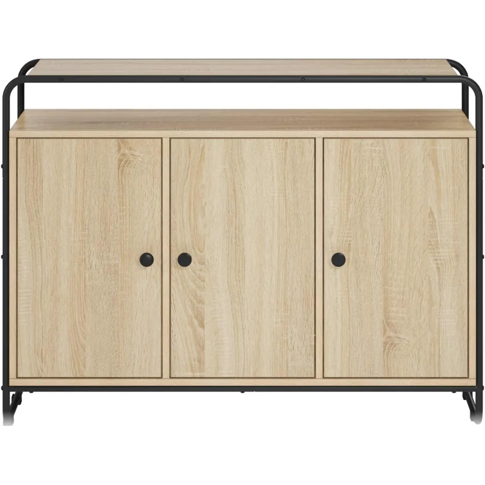 vidaXL Dressoir Sonoma Eiken 102 x 35 x 75 cm Bewerkt hout, foto 4