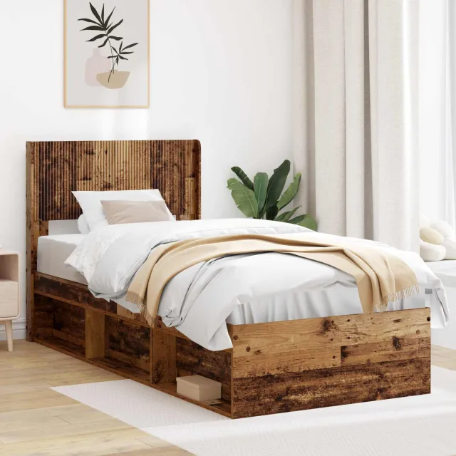 vidaXL Hoofdbord Oud hout Bewerkt hout Bruin