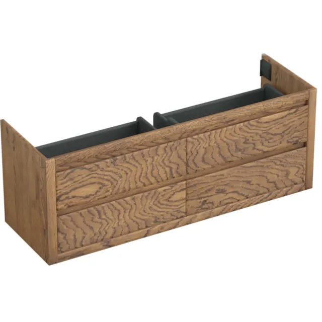 Forzalaqua Onderkast Forzalaqua Gela 160x51x60 Cm 4 Softclose Lades Eiken Castle Brown Bruin
