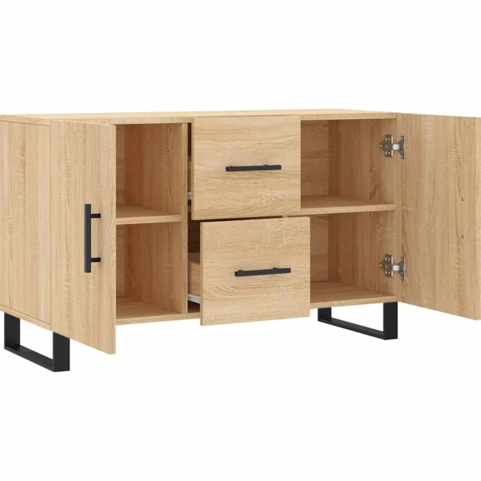 vidaXL Dressoir 100x36x60 cm bewerkt hout sonoma eikenkleurig