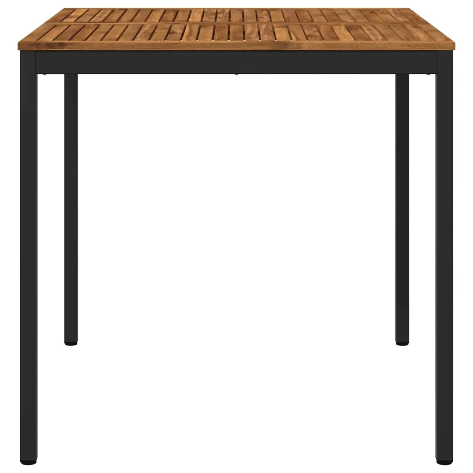 vidaXL Tuinbar Tafel NAARDEN Naturel en Zwart 110 x 108,5 x 105 cm Bruin