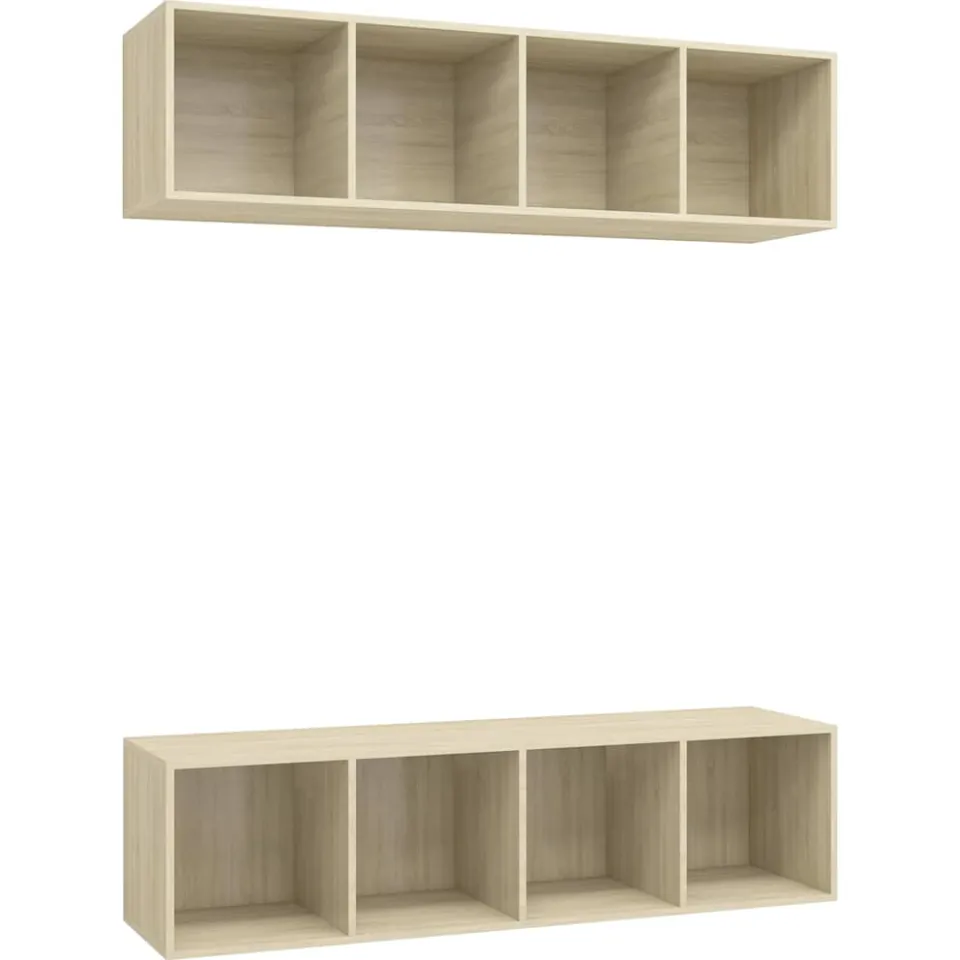 vidaXL Tv-wandmeubelen 2 st bewerkt hout sonoma eikenkleurig, foto 3