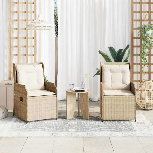 vidaXL Tuinbank 2 st Beige poly rattan, foto 2