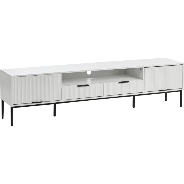 Beliani LEDUC - TV-meubel - Wit - MDF