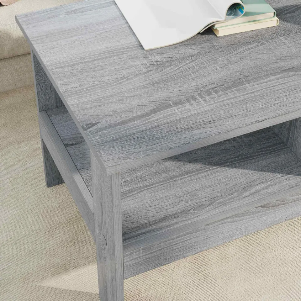 vidaXL Salontafel Grijs Sonoma 90 x 50 x 45 cm Bewerkt hout, foto 4