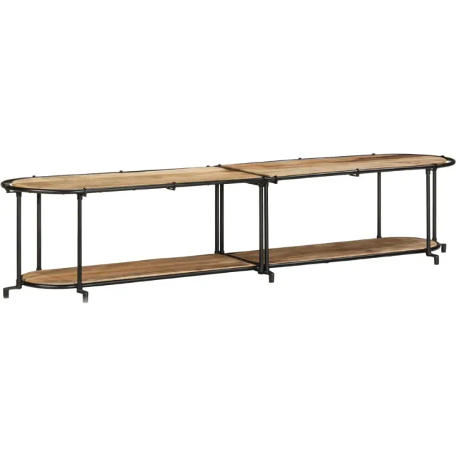 vidaXL Tv-meubel 200x42x40 cm massief ruw mangohout Bruin