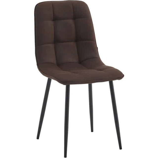 Colenis Bloqs Eetkamerstoel – Bruin – Microvezel – Set van 4