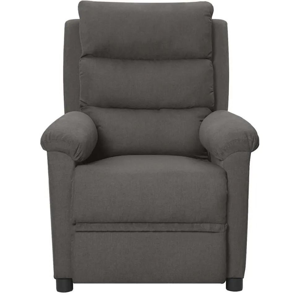 vidaXL Massagestoel elektrisch stof donkergrijs grijs, foto 3