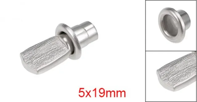 FSW-Products Plankdragers - 4 Stuks - Plankdrager - 19 x 5 mm - Plankendrager - Dragers voor in kasten - RVS - Legplankdrager - Schapdrager Zilver
