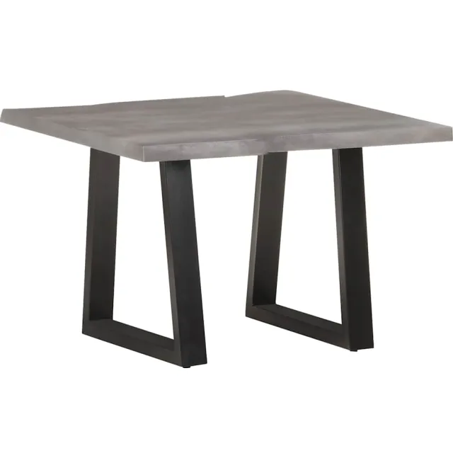 vidaXL Salontafel met natuurlijke randen 60x60x40 cm acaciahout grijs, foto 2