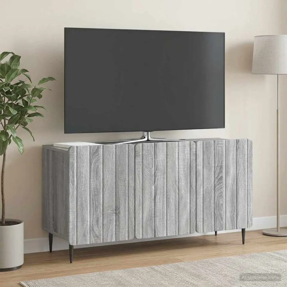 vidaXL TV-kast 99 x 34,5 x 52 cm Grijs sonoma Bewerkt hout, foto 4