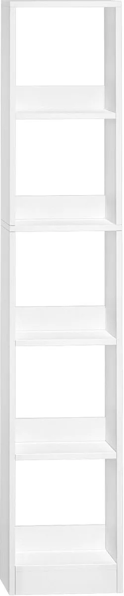 HILINSIE Boekenkast, moderne houten boekenplank, 5-laags, 153.2cm, wit