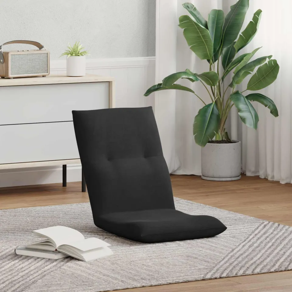 vidaXL Verstelbare vlo stoelen Zwart Fluweel, foto 3