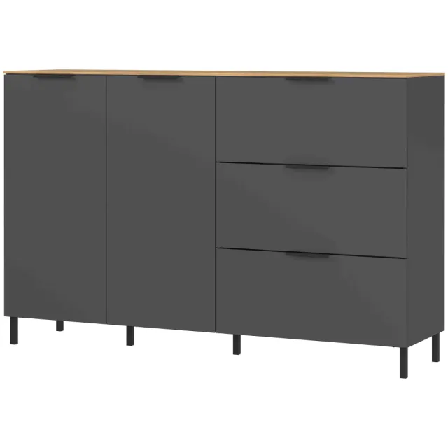 dressoir Amalfi grafiet grijs Bruin | Grijs