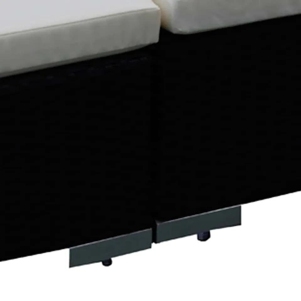 vidaXL 6-delige Loungeset met kussens poly rattan zwart, foto 3