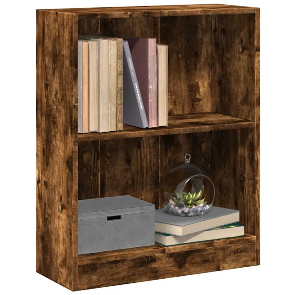 vidaXL Boekenkast 60x24x76 cm bewerkt hout gerookt eikenkleurig, foto 3