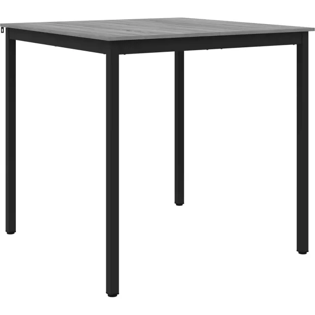 vidaXL Staande - Bartafel - Bewerkt - hout - Vierkant Grijs sonoma