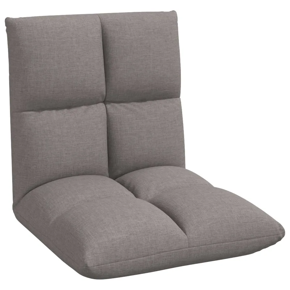 vidaXL Verstelbare vlo stoelen Taupe Stof, foto 4