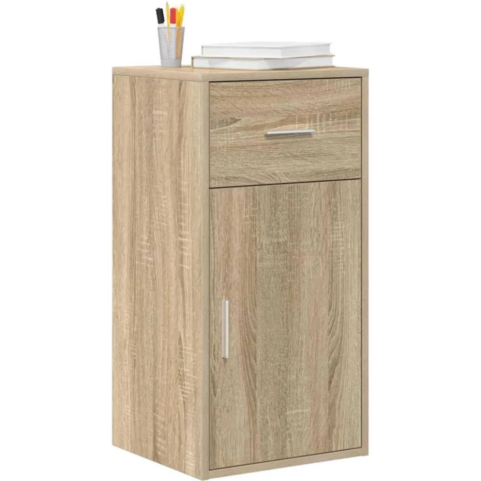 vidaXL Dressoir met lade Sonoma Eiken 38 x 34 x 75 cm Bruin