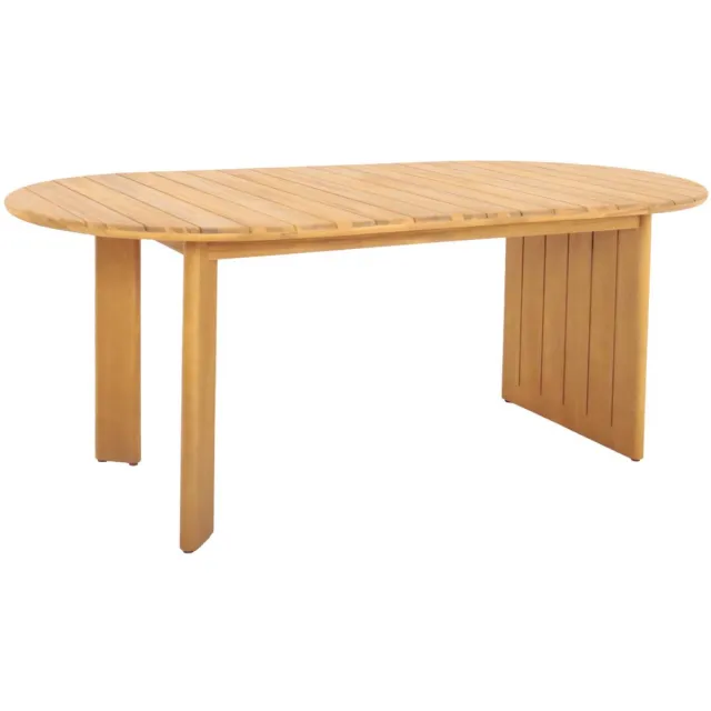 sweeek Ovale tuintafel van acaciahout met plek voor 6 200cm - bosca Naturel