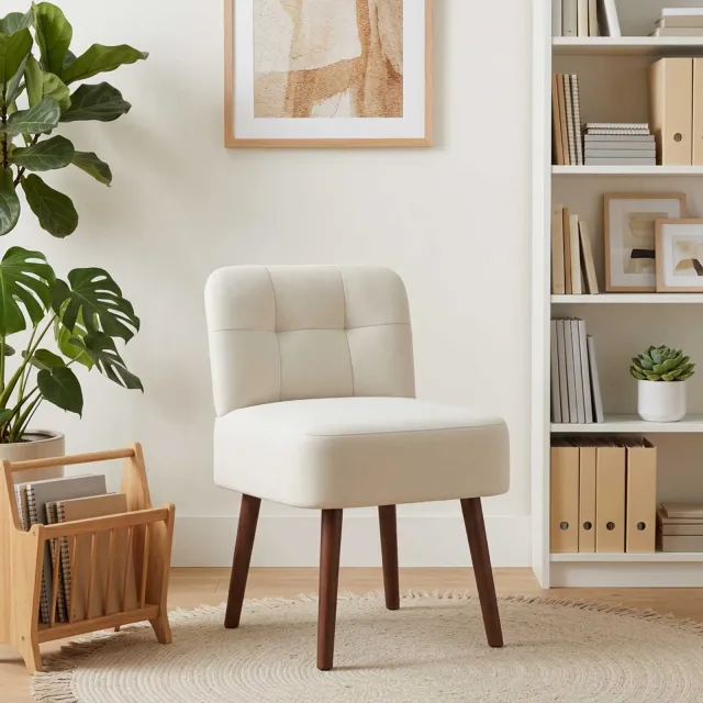 vidaXL Slipper Stoel Crèmekleurig fluweel