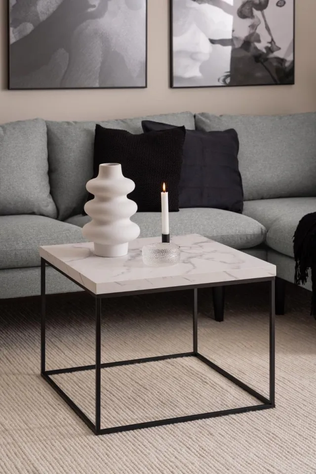 Giga Living Salontafel Brennero Wit 60x60x45cm MDF - Giga Living