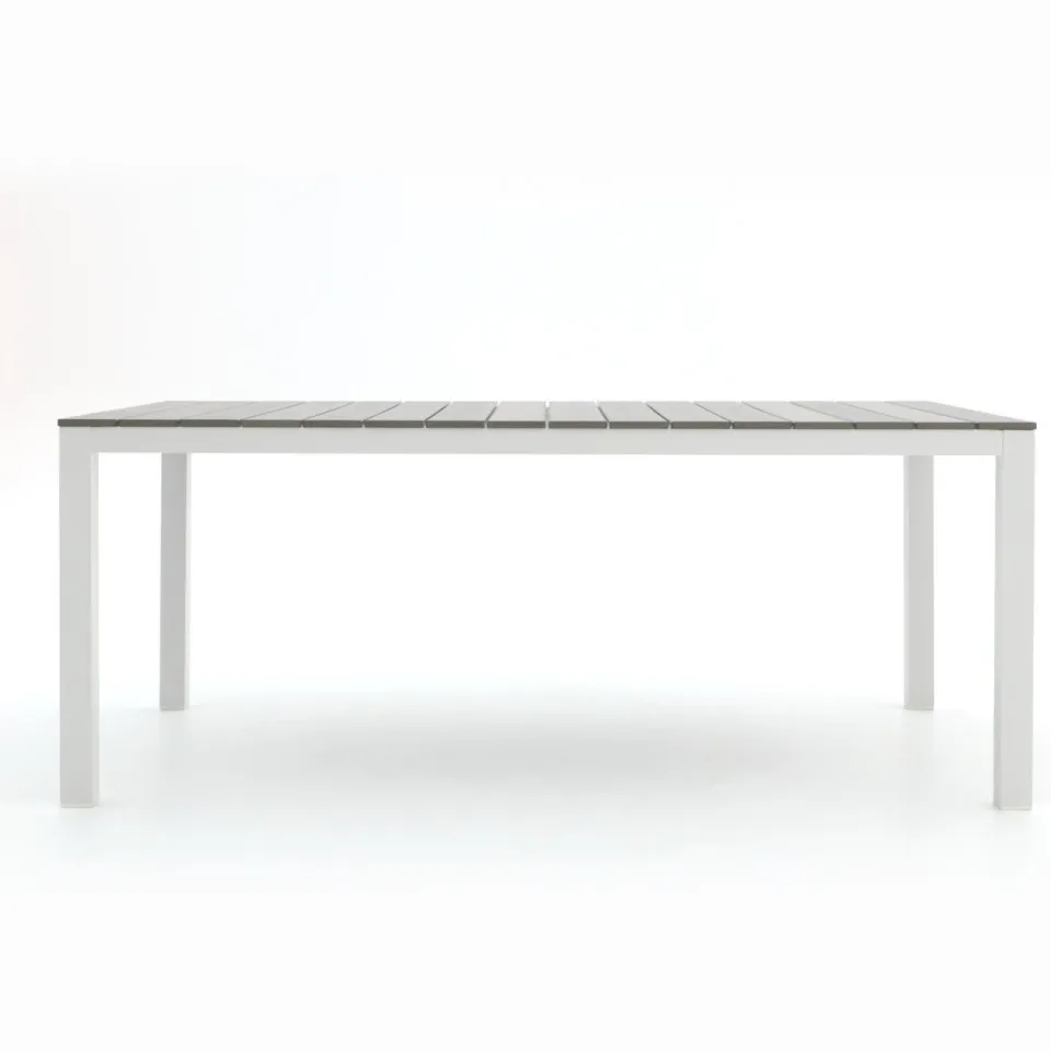 Bellagio tuinmeubelen Bellagio Fidenza dining tuintafel 183x100x75cm wit, foto 4