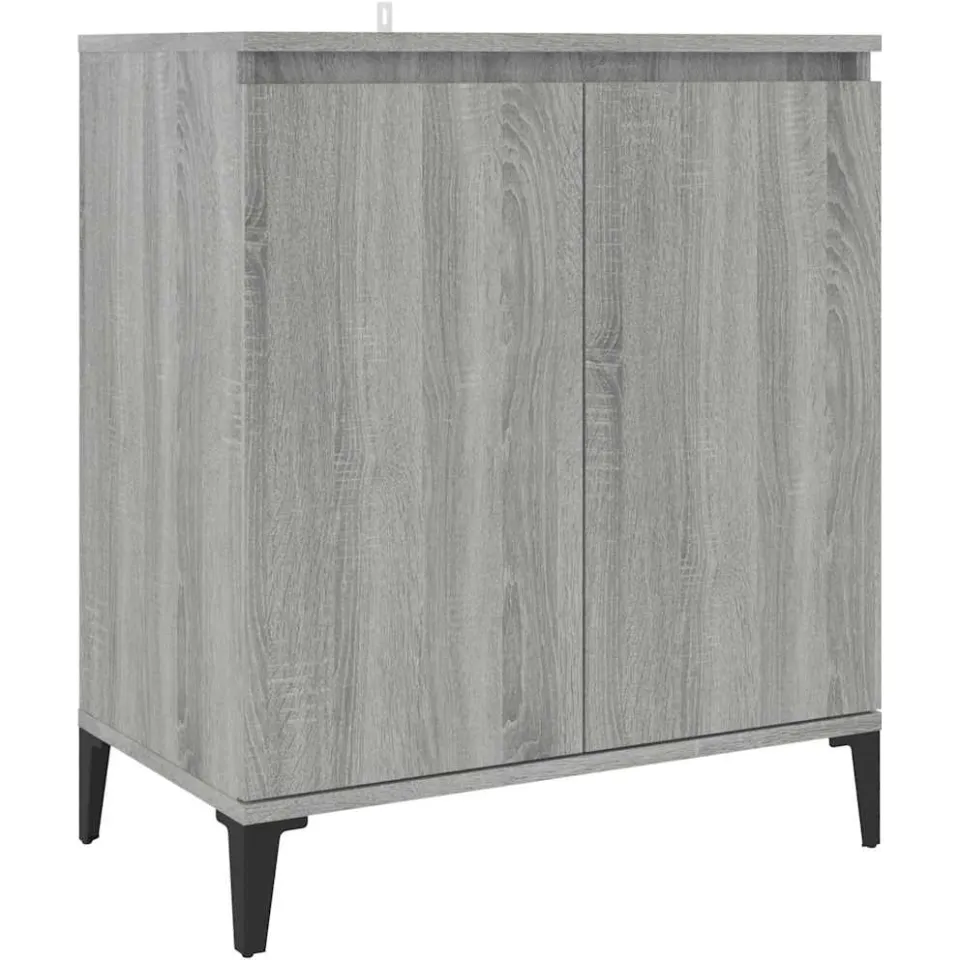 vidaXL Dressoir 60x35x70 cm bewerkt hout grijs sonoma eikenkleurig