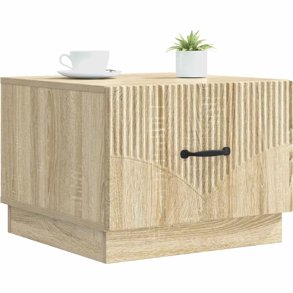 vidaXL Salontafel Sonoma Eiken 49 x 50 x 37 cm Bewerkt hout Bruin